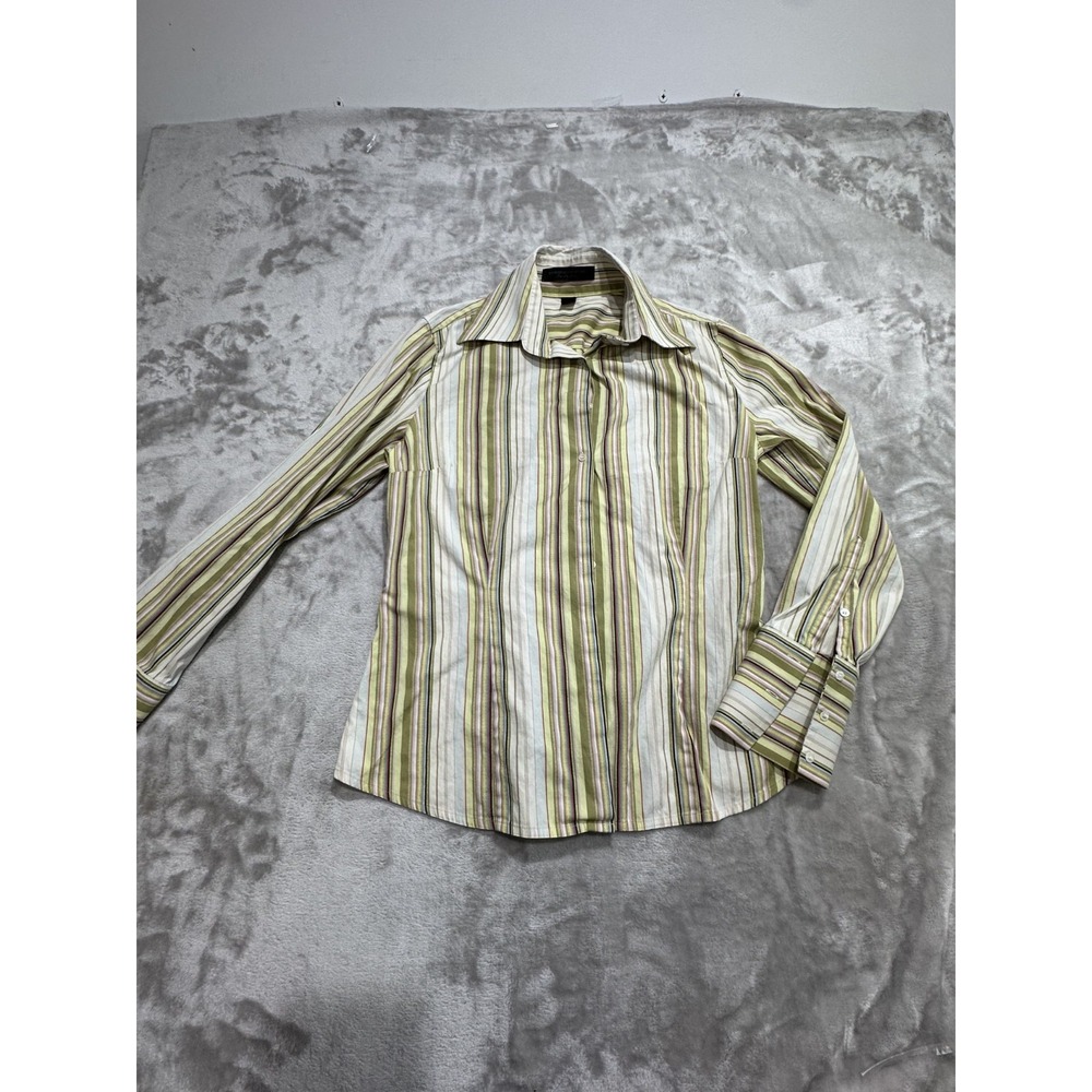 Express Design Studio Shirt Women's Size Small Striped Cuff‎ Sleeves Button Up